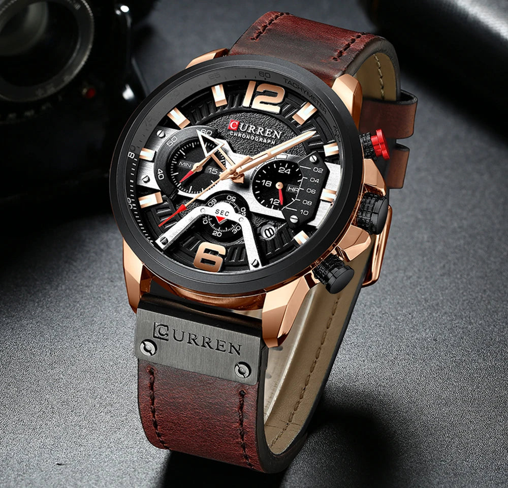 Men's Watch Quartz  Luxury Chronograph Sports